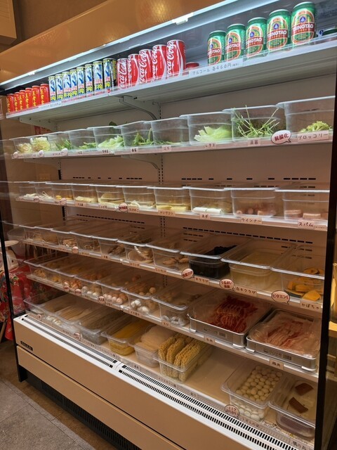 ヤンチャン麻辣湯の具材コーナー画像
