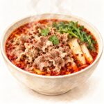 ラム肉が入ったマーラータンの手描きイラスト