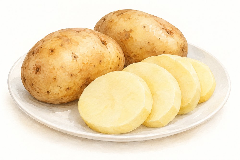 じゃがいもそのものが分かる手描きイラスト