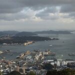 弓張岳から望む佐世保港