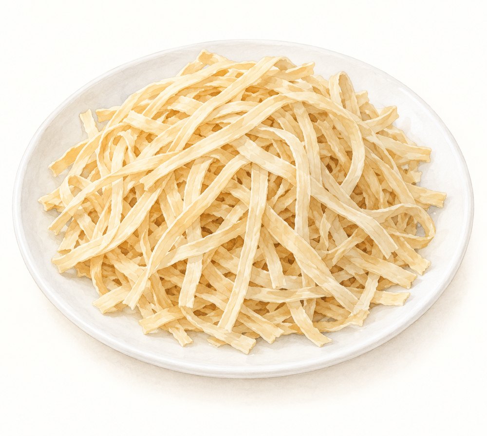 干豆腐（豆腐干絲）そのものが分かる手描きイラスト